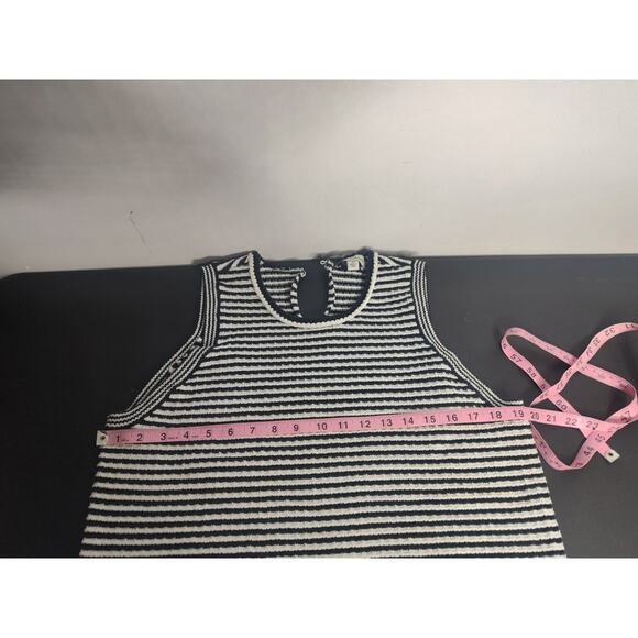 Free Assembly Striped Sweater Vest Women's XL black white grunge - Picture 5 of 6